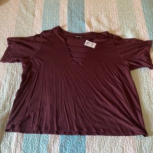 Charlotte Russe Burgundy Shirt